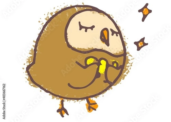 Obraz An owl printed circle called Earl