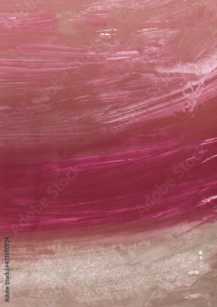 Fototapeta Colorful ink and watercolor texture on white paper background. Gradient paint strokes and decalcomania effect. Hand-painted gouache abstract image. Mess on the canvas.