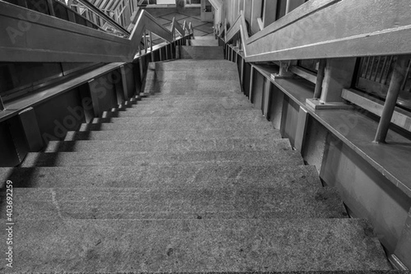 Obraz Long staircase with steps leading down