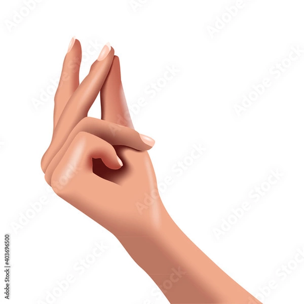Obraz Vector hand in gradient style