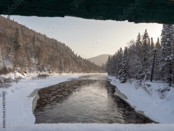 Fototapeta Winter by the River