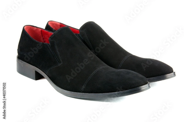 Obraz stylish black suede shoes