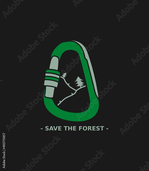 Fototapeta save the forest. t shirt design