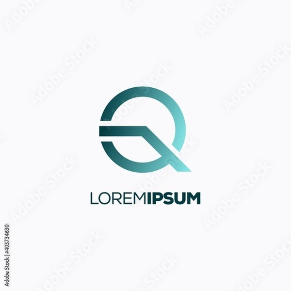 Fototapeta Simple and Clean Logo. Abstract Logo. Quick Time.