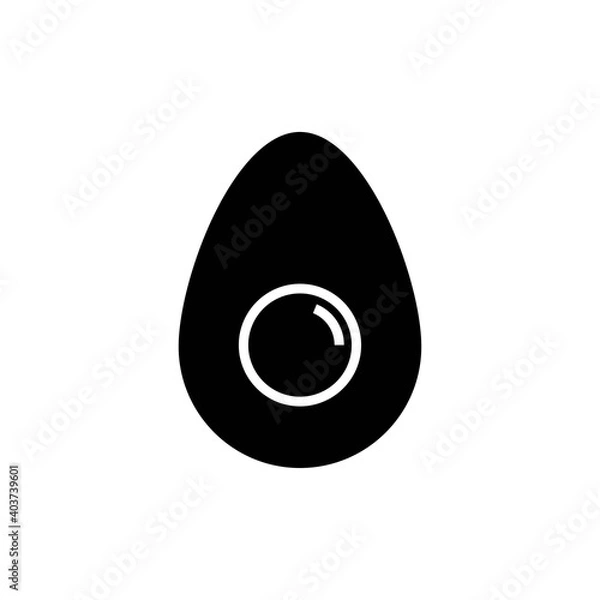 Fototapeta egg icon glyph style vector for your design