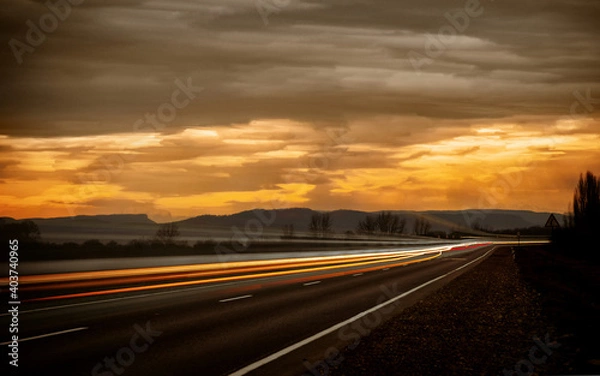 Obraz sunset over the highway