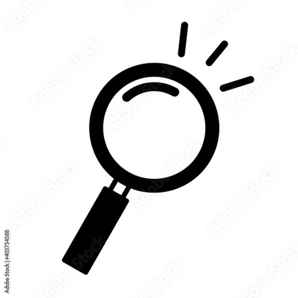 Obraz 虫眼鏡のアイコンイラスト