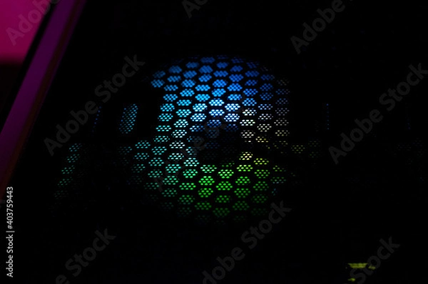 Obraz Computer case. System unit with backlight.