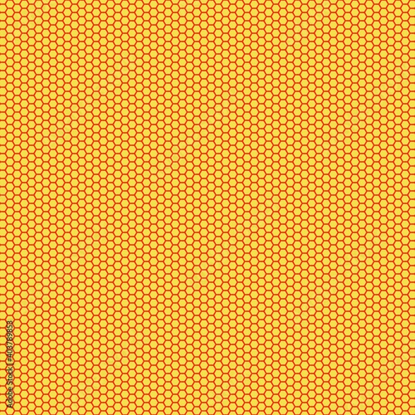 Obraz Illustration with repetitive geometric shapes, trendy color # FFCC66 Illuminating. Abstract background for web pattern, wallpaper, digital graphics, packaging, objects and artistic decor.