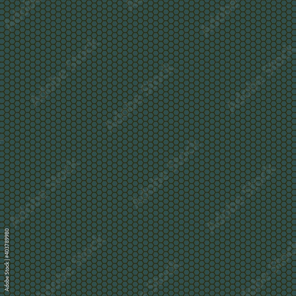 Obraz Illustration with repetitive geometric shapes, trendy color # 2F4F4F Tidewater Green. Abstract background for web pattern, wallpaper, digital graphics, packaging, objects and artistic decor.