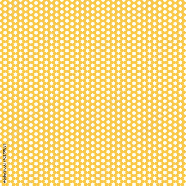 Obraz Illustration with repetitive geometric shapes, trendy color # DAA520 Fortuna Gold. Abstract background for web pattern, wallpaper, digital graphics, packaging, objects and artistic decor.