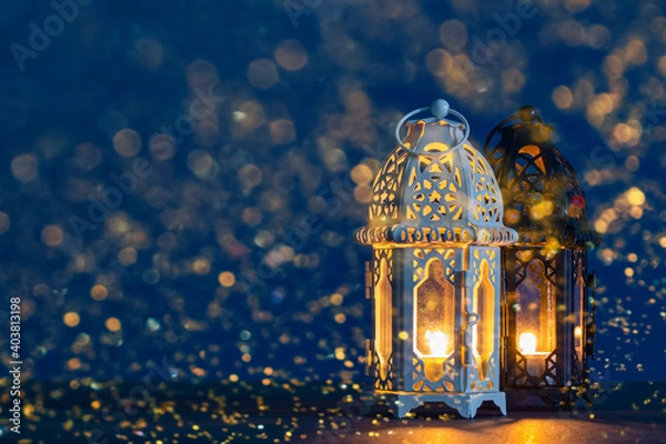 Obraz Ramadan Kareem greeting photo of beautiful Arabic lantern 