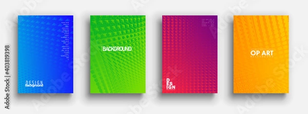 Obraz Minimal covers design. Colorful halftone gradients