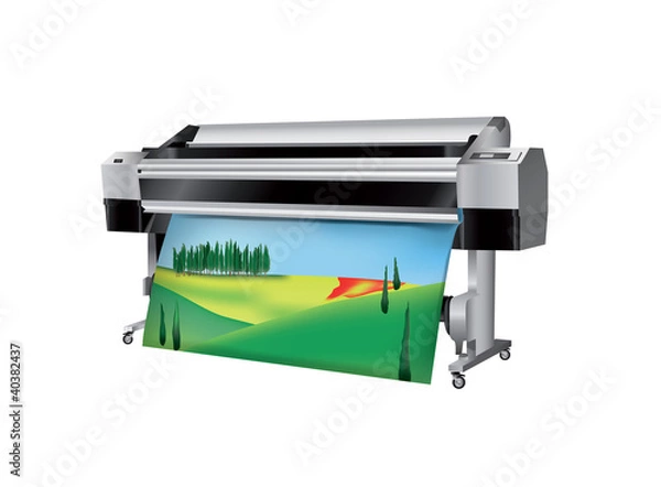 Fototapeta Plotter with Tuscan Landscape