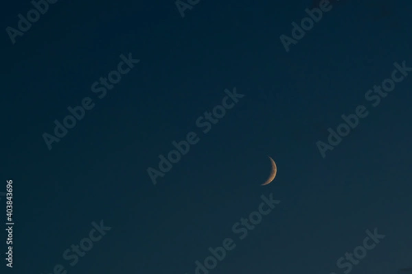 Obraz Beautiful crescent in the dark blue sky