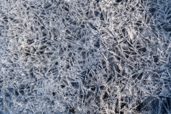 Fototapeta Icelandic broken ice crystals of water in the beach