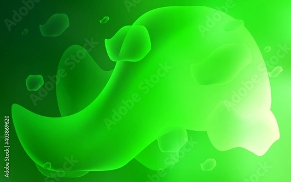 Fototapeta Light Green vector template with lines, ovals.