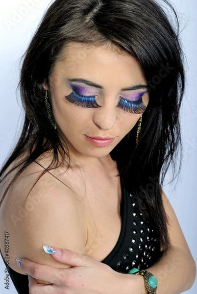 Obraz Beautiful stylish girl with additional lash