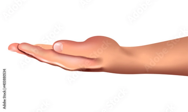 Fototapeta Vector hand in gradient style