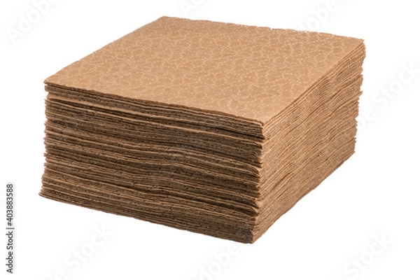 Obraz packaging of paper disposable eco-friendly napkins on a white isolated background.