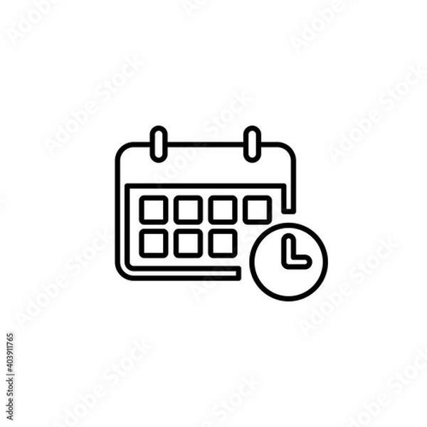 Fototapeta Calendar icon vector. Calender symbol. calendar vector icon