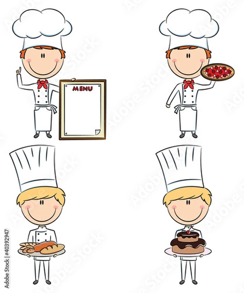 Fototapeta Cute shef men