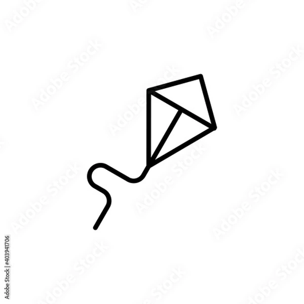 Fototapeta Kite icon vector. kite vector icon.