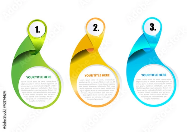 Fototapeta Three bean abstract vector background