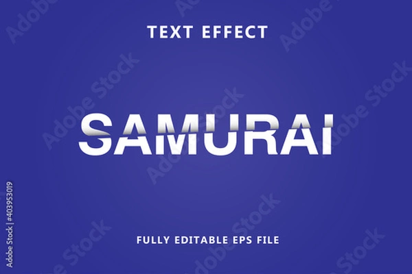 Obraz SAMURAI TEXT EFFECT DESIGN
