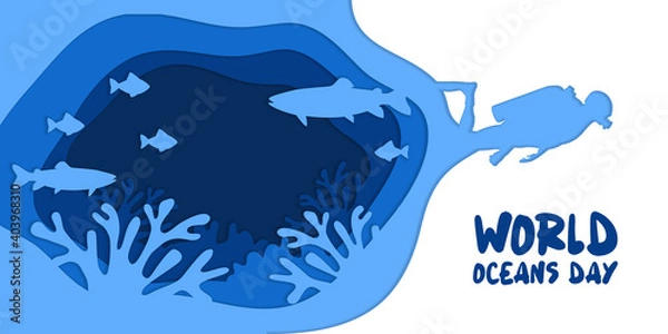 Obraz WORLD OCEANS BACKGROUND / TEMPLATES DESIGN