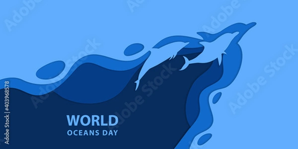 Obraz WORLD OCEANS BACKGROUND / TEMPLATES DESIGN