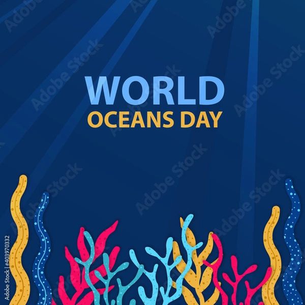 Obraz WORLD OCEANS BACKGROUND / TEMPLATES DESIGN