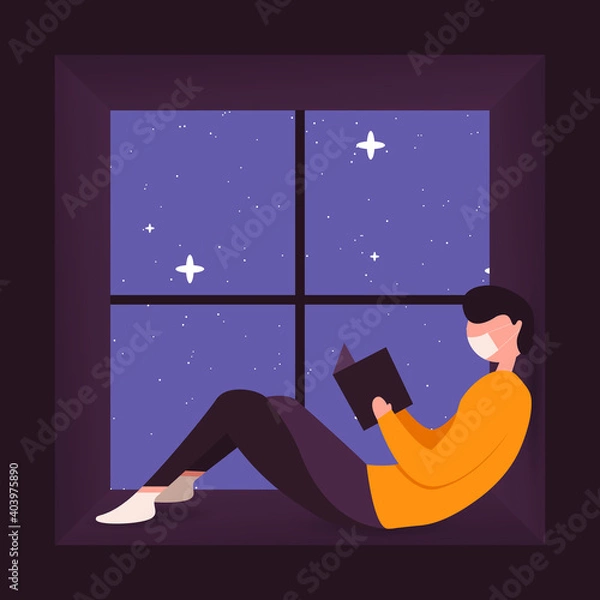 Obraz SOCIAL DISTANCING ILLUSTRATION