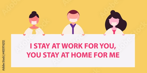 Obraz STAY AT HOME ILLUSTRATION DESIGN