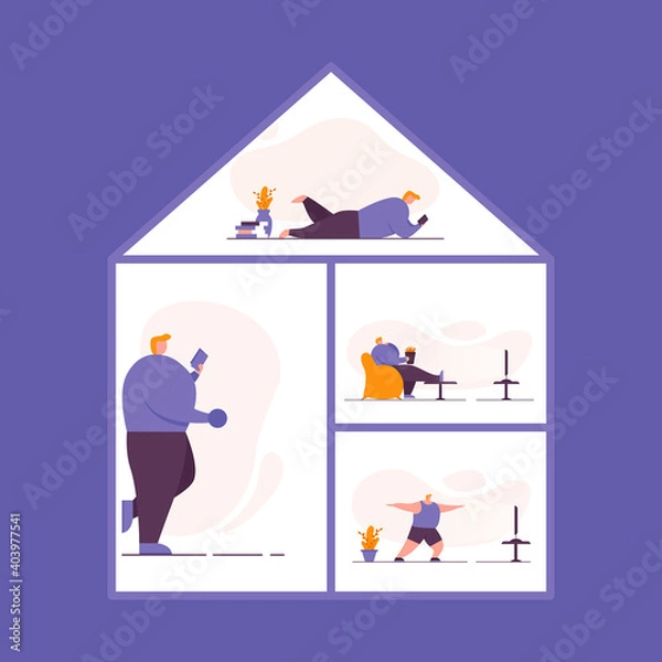 Obraz STAY AT HOME ILLUSTRATION DESIGN