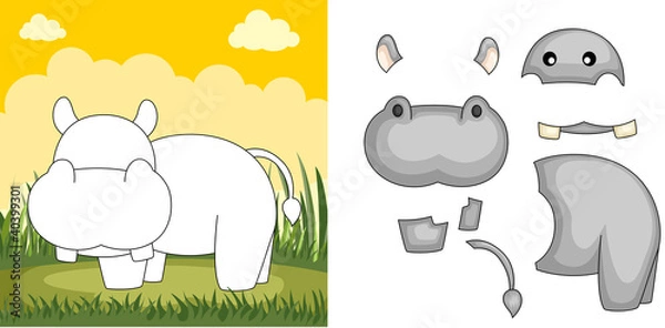 Fototapeta Hippo Puzzle