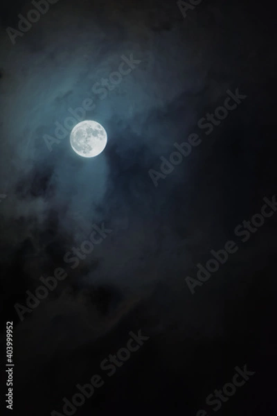 Obraz 雲間の満月