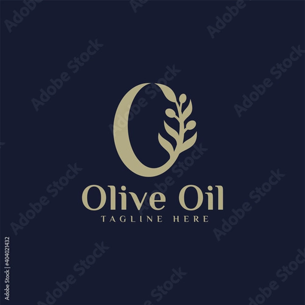 Obraz Olive tree luxury logo design template