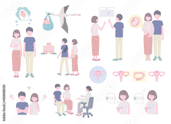 Obraz 妊活のイラスト