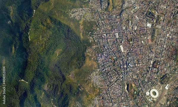 Obraz Satellite top view texture over Brasil