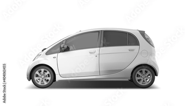 Fototapeta ECO CAR MOCKUP SIDE VIEW