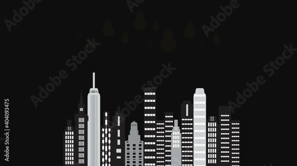 Obraz night city skyline