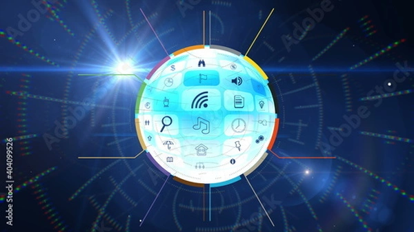 Obraz The global network the planet Earth