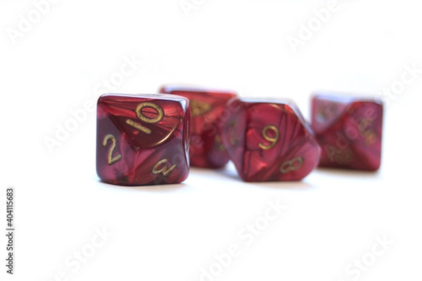 Fototapeta ten sided dices isolates on white