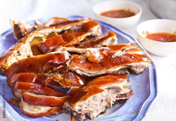 Obraz Grillowane prosię na talerzu