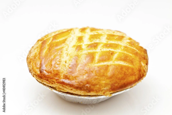 Obraz Chicken pie isolated on white background