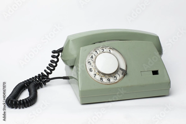 Obraz old phone isolated on white