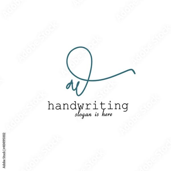 Obraz a d ad initial letter handwriting and signature logo