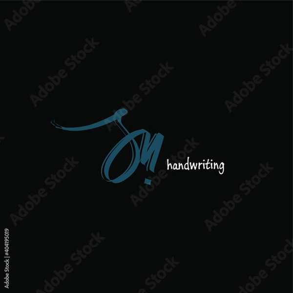 Fototapeta s n sn initial letter handwriting and signature logo