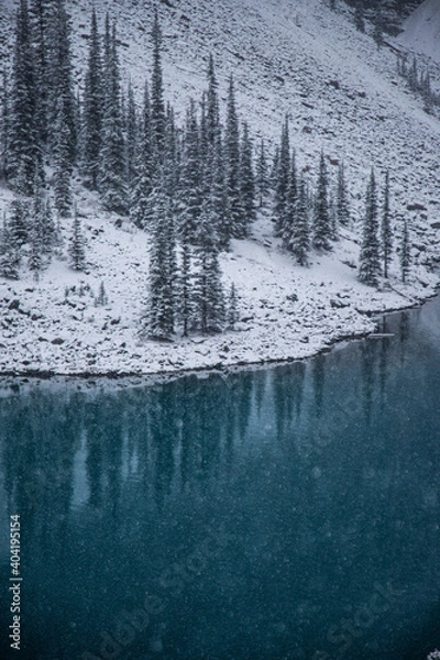 Obraz Moraine lake, Snow